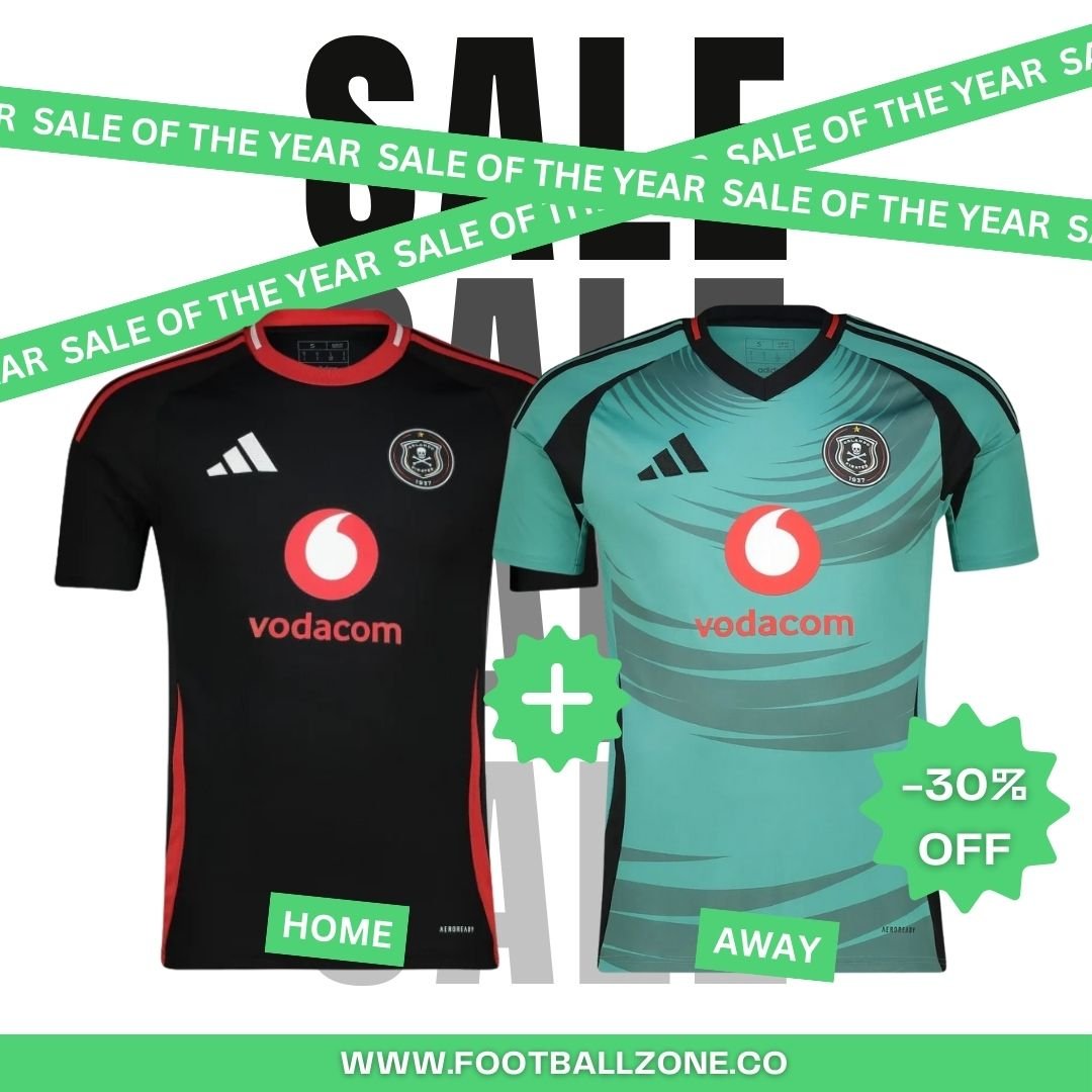 x2 Orlando Pirates Fan Jerseys ( 1 Home & 1 Away) 24/25