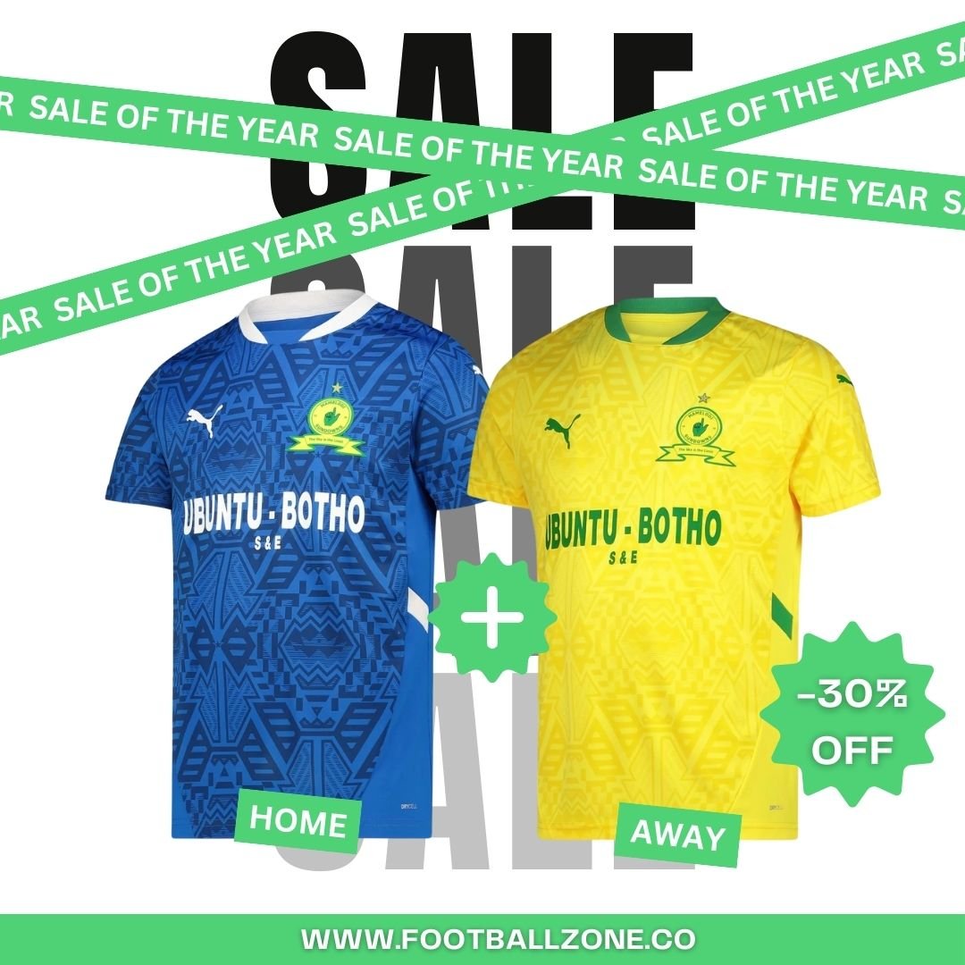 x2 Mamelodi Sundowns  Fan Jerseys ( 1 Home & 1 Away) 24/25