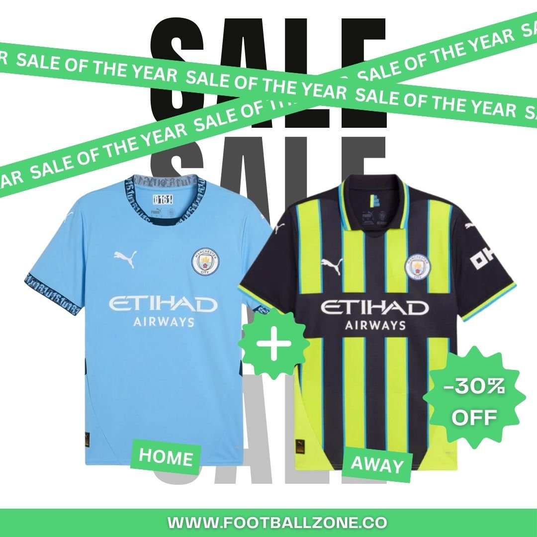 x2 Man City Fan Jerseys ( 1 Home & 1 Away) 24/25