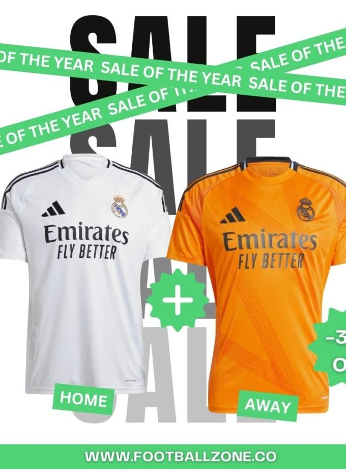x2 Real Madrid Fan Jerseys ( 1 Home & 1 Away) 24/25