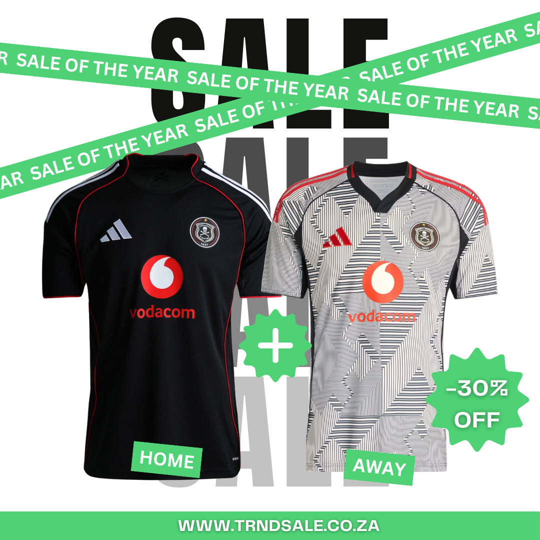 x2 Orlando Pirates Fan Jerseys ( 1 Home & 1 Away) 25/26