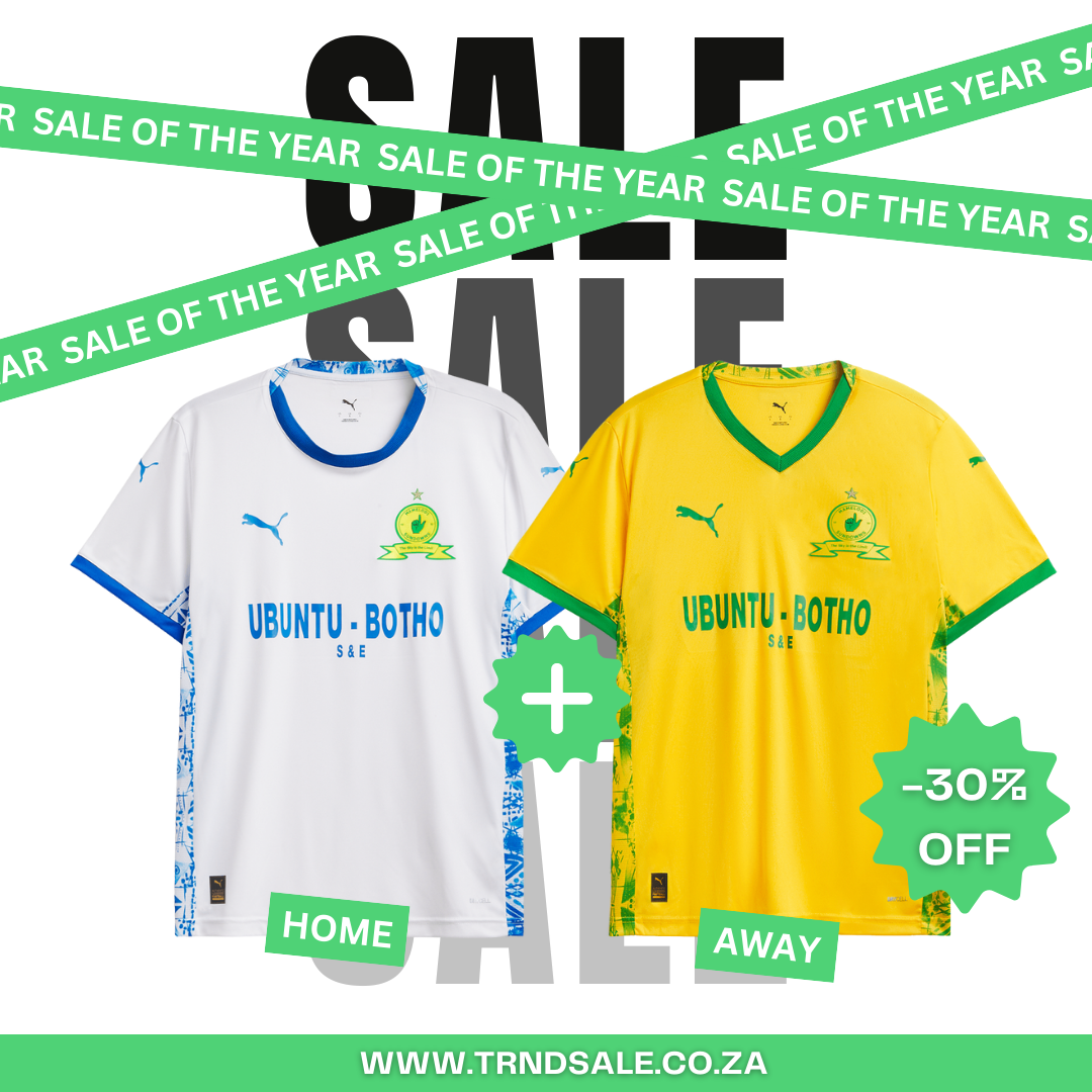 x2 Mamelodi Sundowns  Fan Jerseys ( 1 Home & 1 Away) 25/26